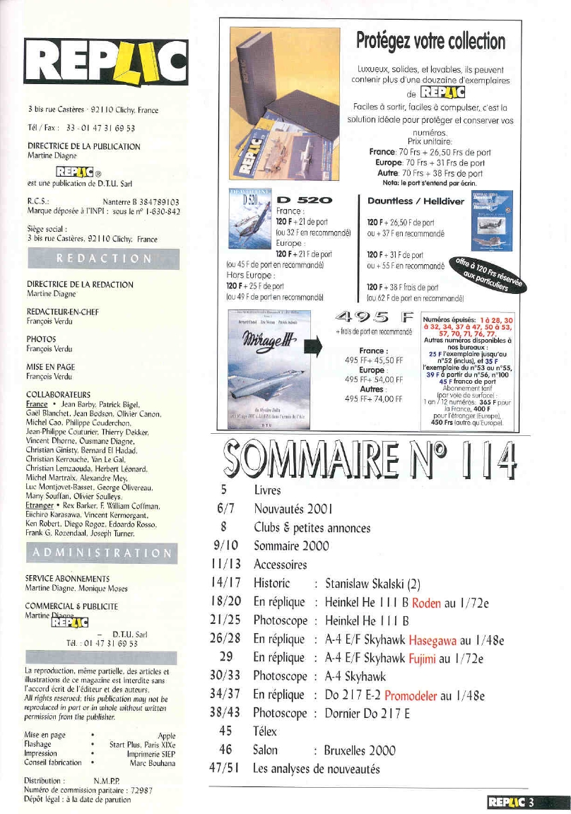 Replic 114 - He 111B, Do 217 E-5, A-4E Skyhawk